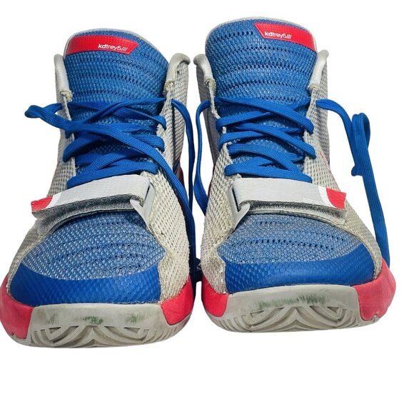 Nike KD Trey 5 III Kevin Durant Shoes Gray Red Blue 749377-046 Men’s Hi-Top - Picture 2 of 13